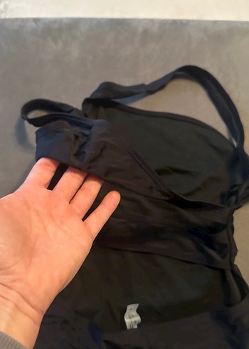 Siyah Strappy Kadın Mayo - Görsel 6