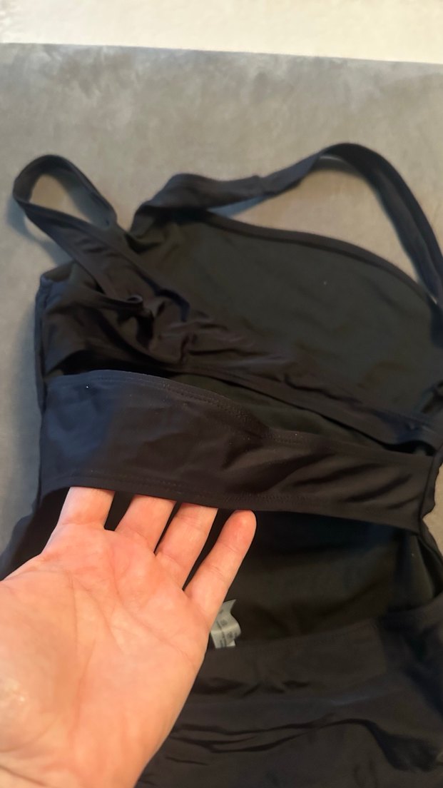 Siyah Strappy Kadın Mayo - Görsel 5