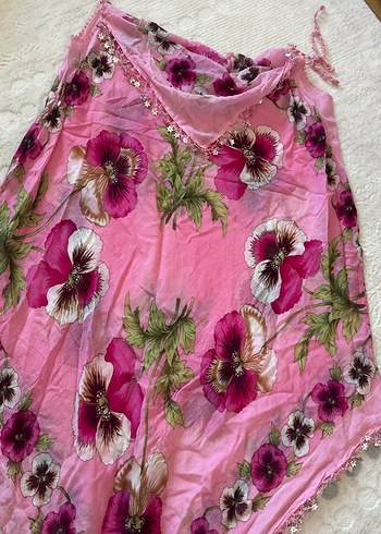 Çiçek Desenli Plah elbise tül - Görsel 5