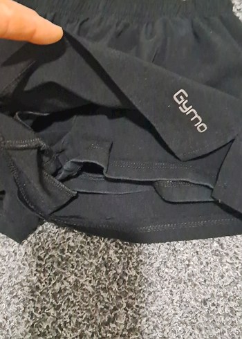 Siyah Mini Spor Şort Elastik Bel - Görsel 2