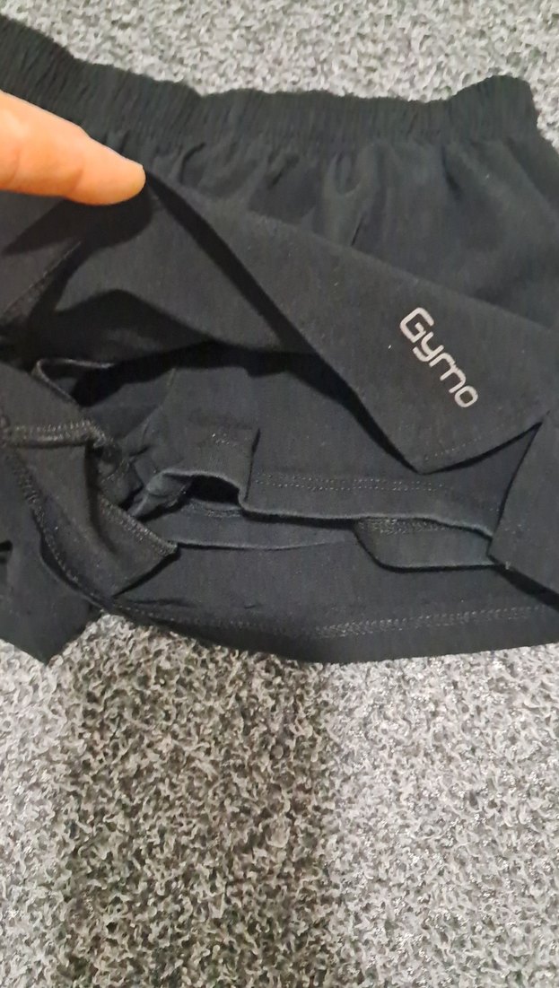 Siyah Mini Spor Şort Elastik Bel - Görsel 2