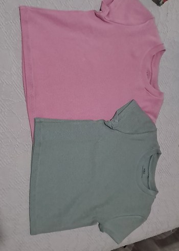 Kız Çocuk Gri Kısa Kollu Pamuklu Tişört - Görsel 2