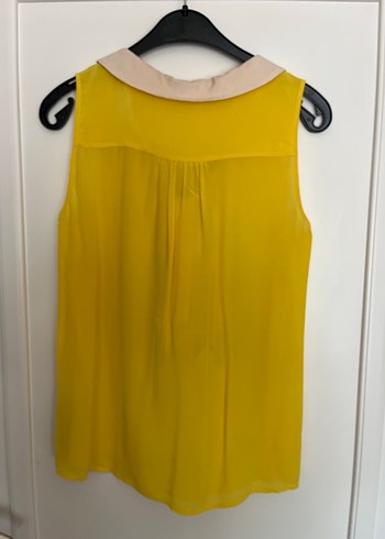 Massimo Dutti Massimo dutti Sarı Kolsuz Yakalı Bluz