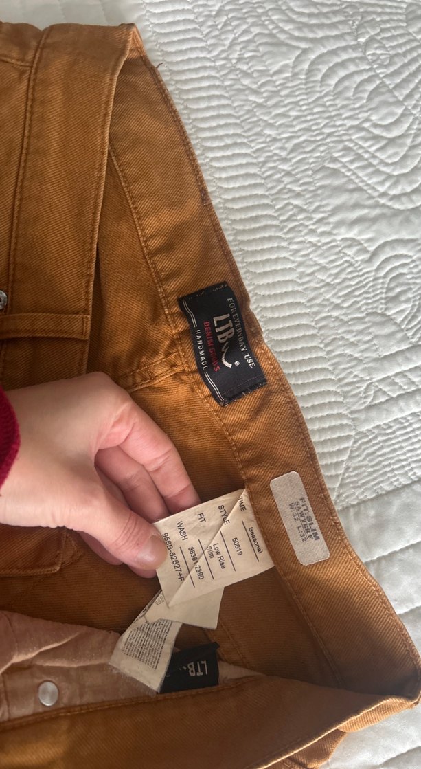 Düğmeli Kahverengi Kadın Süet Pantolon - Görsel 2