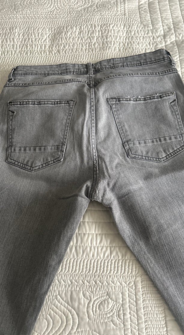 Gri Erkek Denim Pantolon Regular Fit - Görsel 3