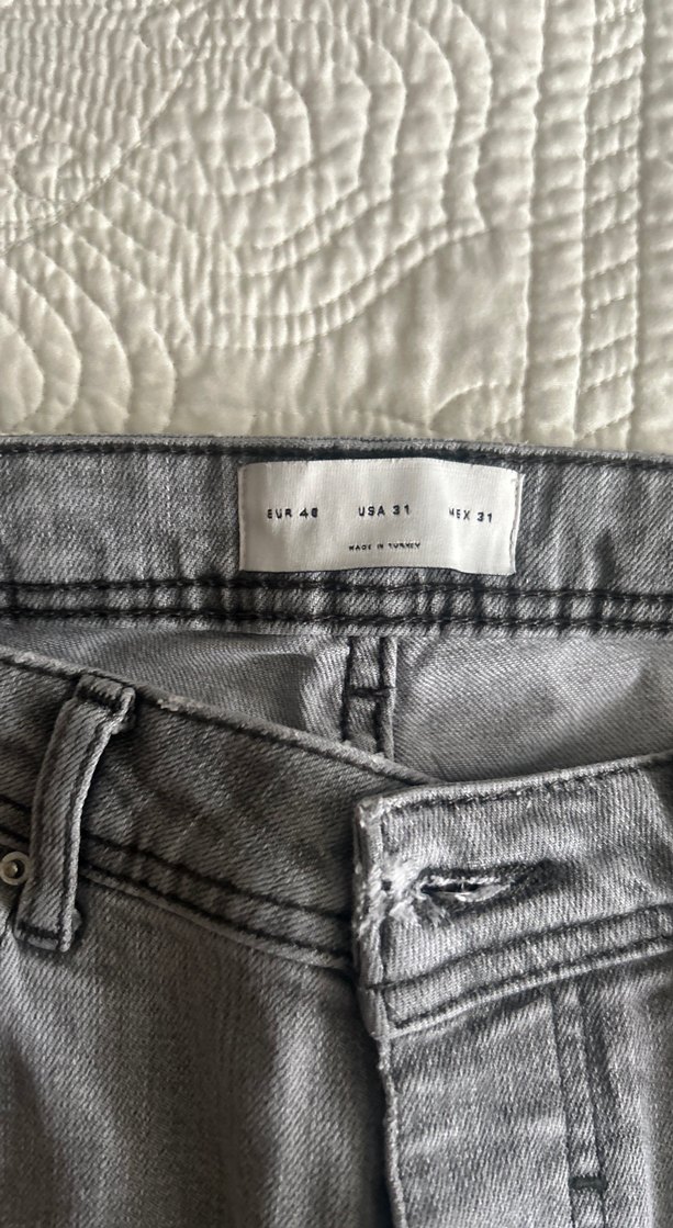 Gri Erkek Denim Pantolon Regular Fit - Görsel 2