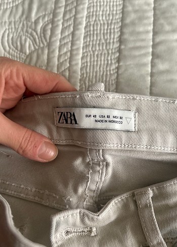 Gri Midi Kadın Keten Pantolon - Görsel 2