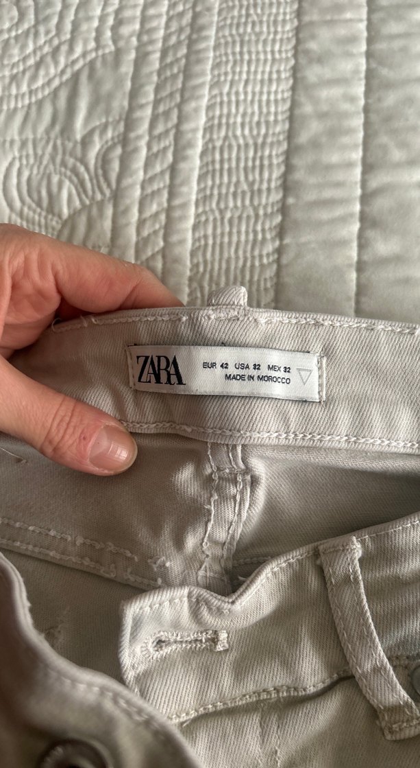 Gri Midi Kadın Keten Pantolon - Görsel 2