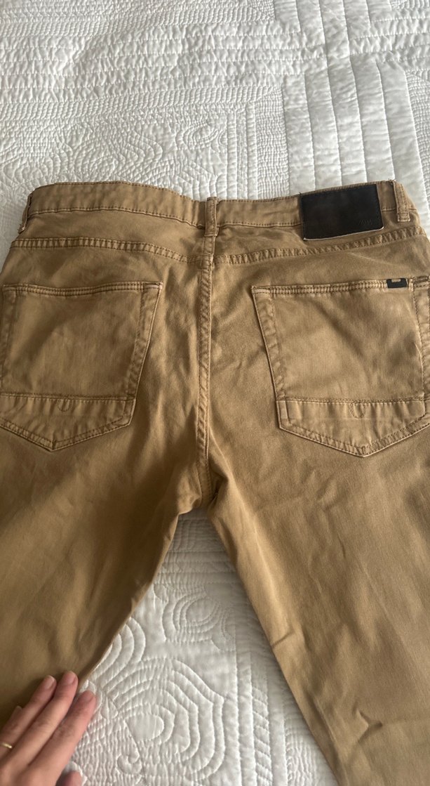 Bej Keten Erkek Pantolon - Görsel 3