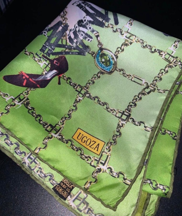 Zincir Detaylı Bohem Çok Renkli Kadın Fular - Görsel 2