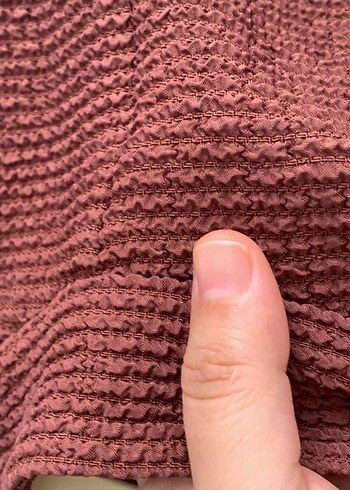 Kadın Kahverengi Uzun Keten Tunik - Görsel 3