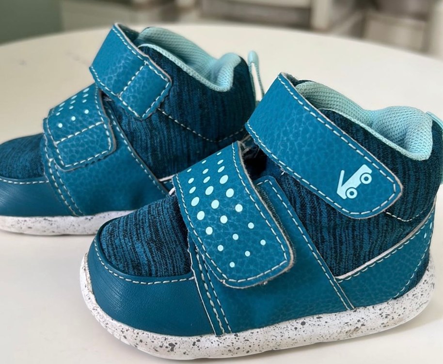 Erkek Bebek İlk Adım Ayakkabısı Turkuaz Cırtlı - Görsel 2