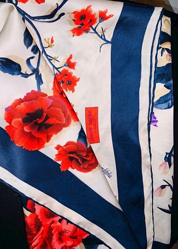 Kadın Çok Renkli Fırfırlı İpek Fular - Görsel 2