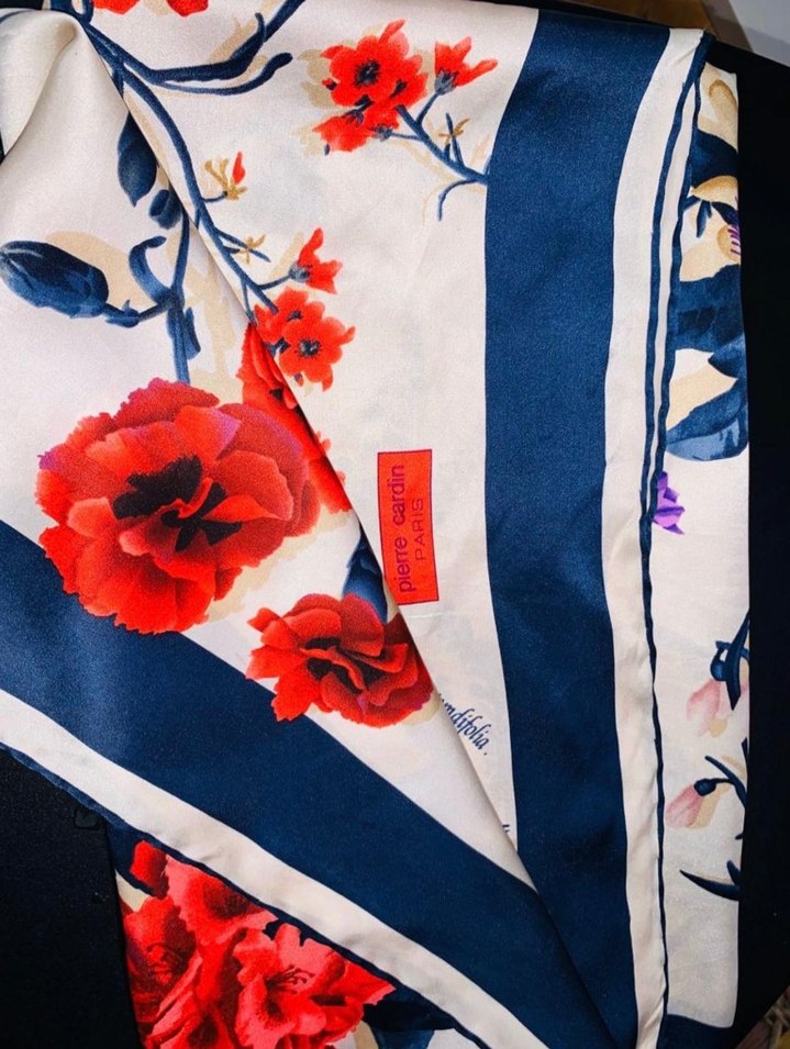 Kadın Çok Renkli Fırfırlı İpek Fular - Görsel 2