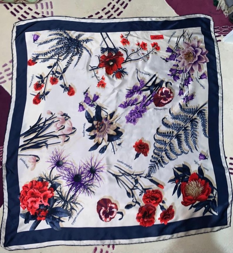 Kadın Çok Renkli Fırfırlı İpek Fular - Görsel 3