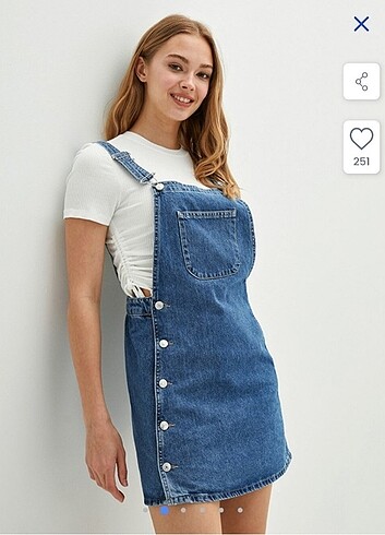 L beden kot elbise - Görsel 2