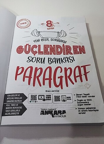 Ankara yayıncılık  güçlendiren soru bankası paragraf 8 sınıf - Görsel 2