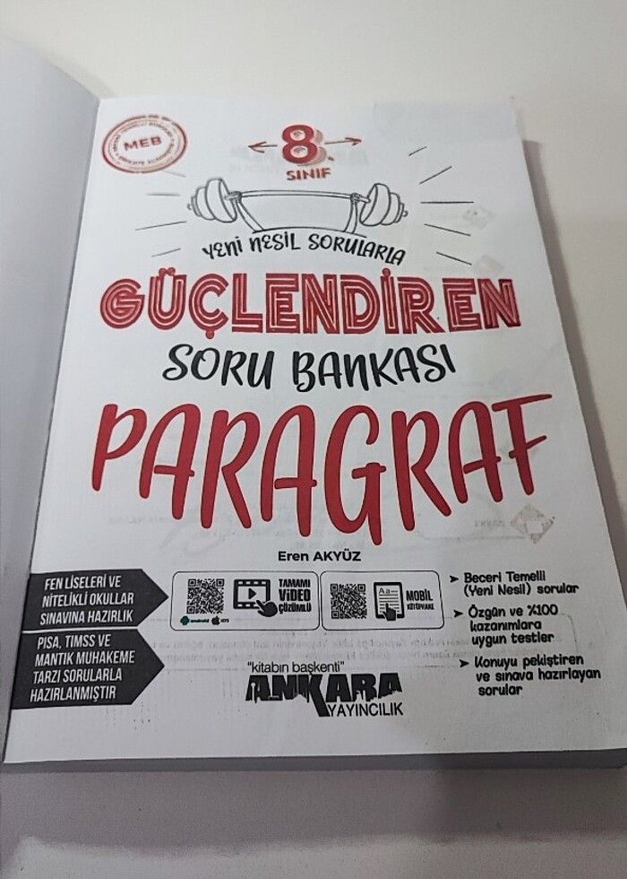 Ankara yayıncılık  güçlendiren soru bankası paragraf 8 sınıf - Görsel 2