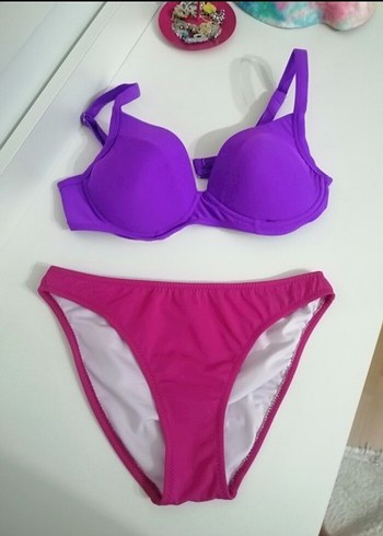 Mor Strappy Bikini Takımı