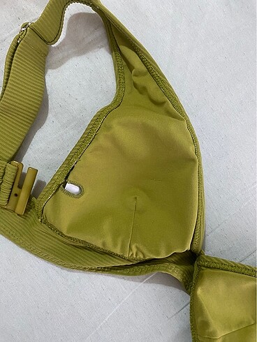 34 Beden haki Renk trendyolmilla dokulu bikini üstü
