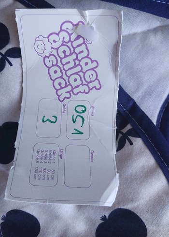 Çocuklar için Fermuarlı Beyaz Uyku Tulumu - Görsel 2