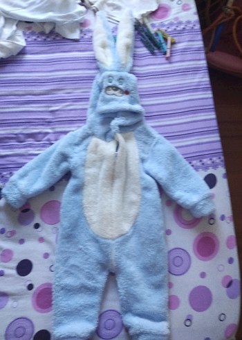 Mavi Kürklü Bebek Tulumu - Görsel 2