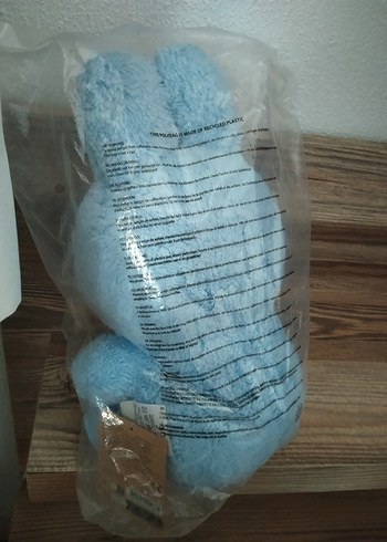 Pastel Mavi Peluş Oyuncak Tavşan - Görsel 2