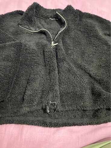 l Beden siyah Renk Polar crop sweat