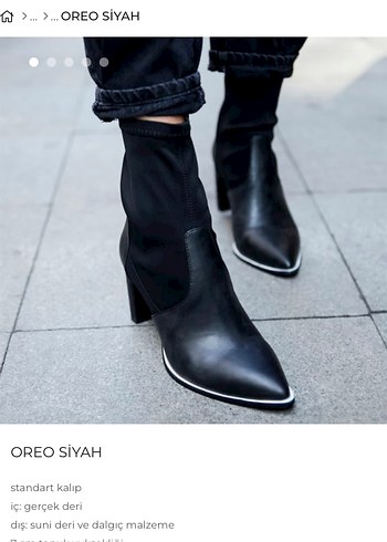 Tokalı Siyah Yüksek Topuklu Kadın Çizme - Görsel 6