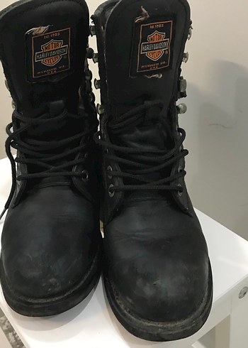 Siyah Deri Tokalı Biker Botlar - Görsel 4