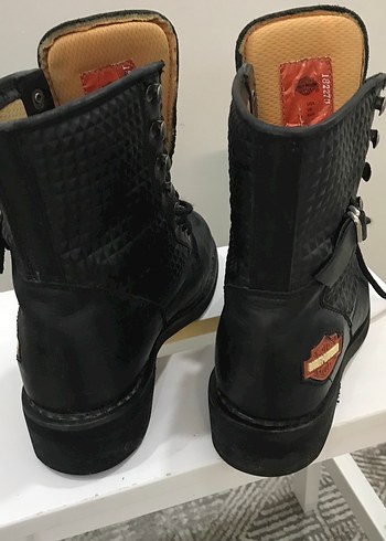 Siyah Deri Tokalı Biker Botlar - Görsel 2