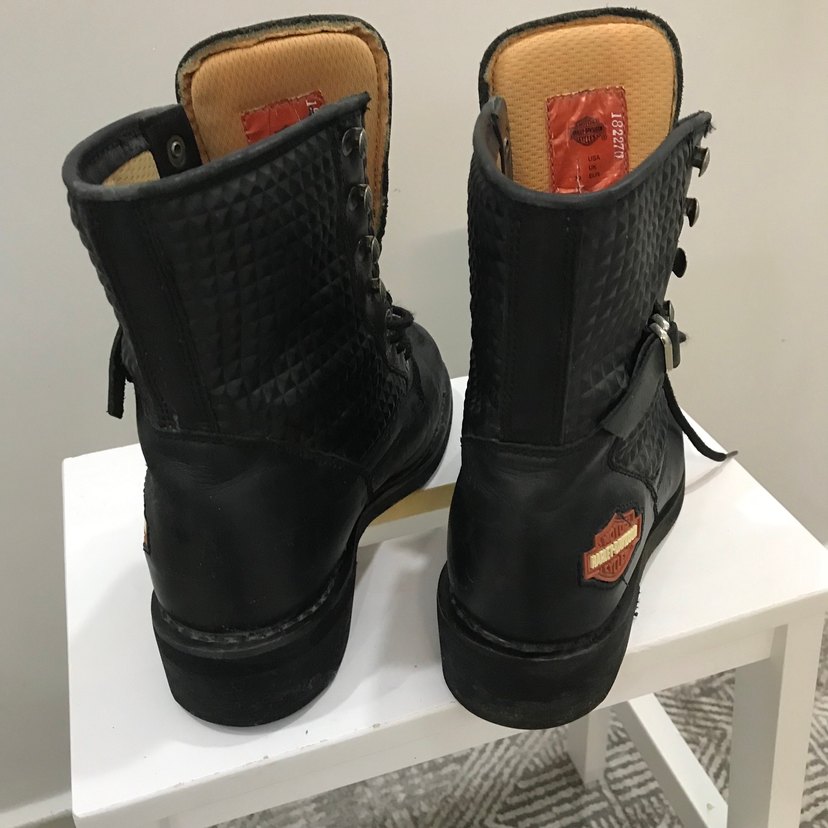 Siyah Deri Tokalı Biker Botlar - Görsel 2