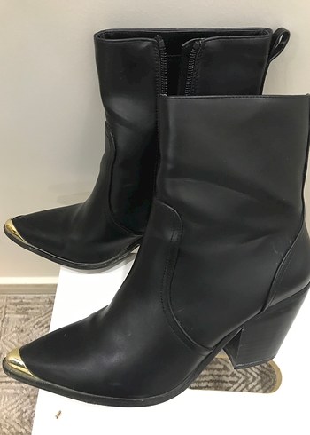 İpekyol Siyah Deri Stiletto Kadın Bot - Görsel 4