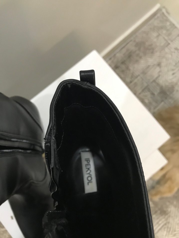 İpekyol Siyah Deri Stiletto Kadın Bot - Görsel 2