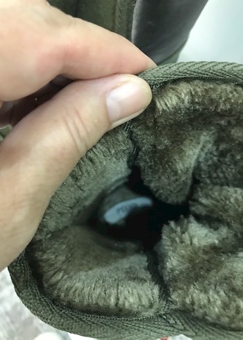 Kadın Haki Süet Kamuflaj Dolgu Topuklu Bot - Görsel 4