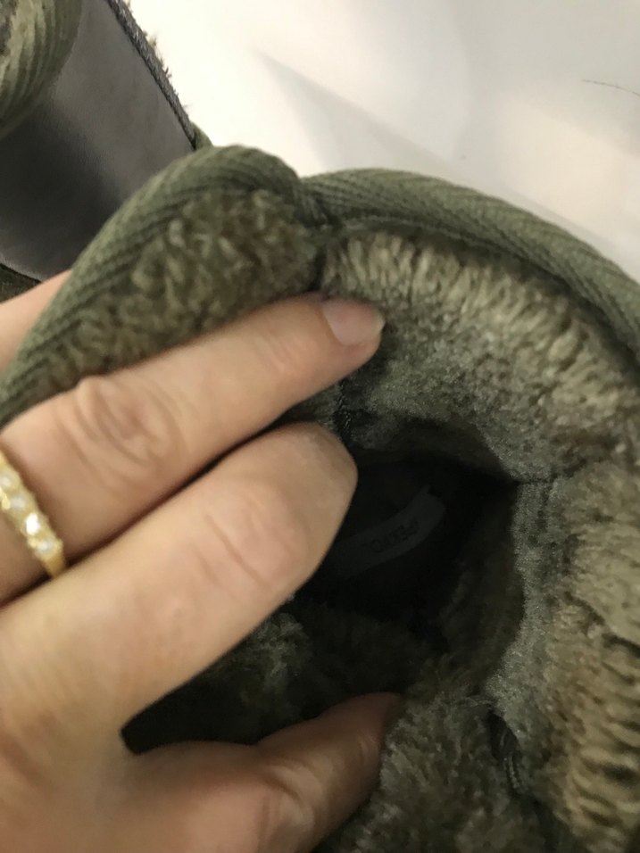 Kadın Haki Süet Kamuflaj Dolgu Topuklu Bot - Görsel 3