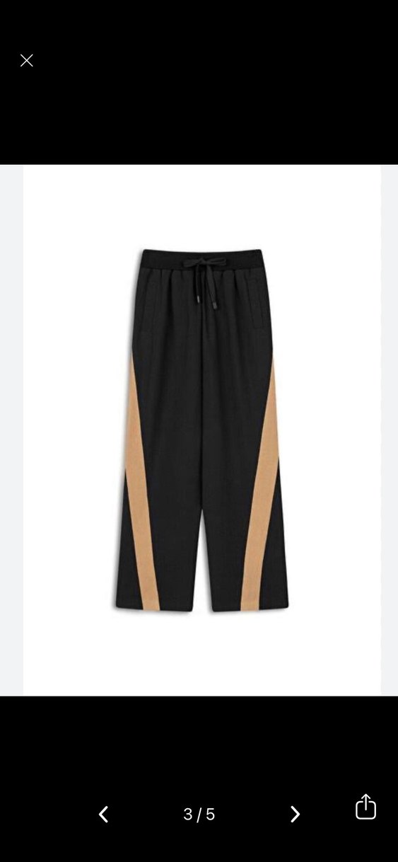 Siyah Bej Şeritli Kadın Eşofman Takımı - Görsel 3