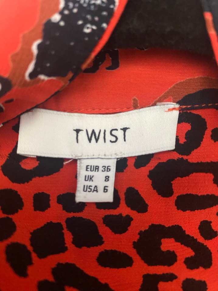 Twist marka 36 beden Kırmızı Desenli Kadın Gömlek - Görsel 4