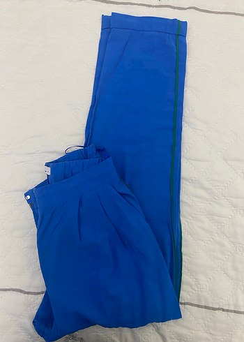 Mavi renkli yanları şeritli adl marka Pantolon - Görsel 4