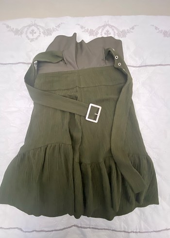 İpekyol Kemer Detaylı Haki Mini Etek - Görsel 4