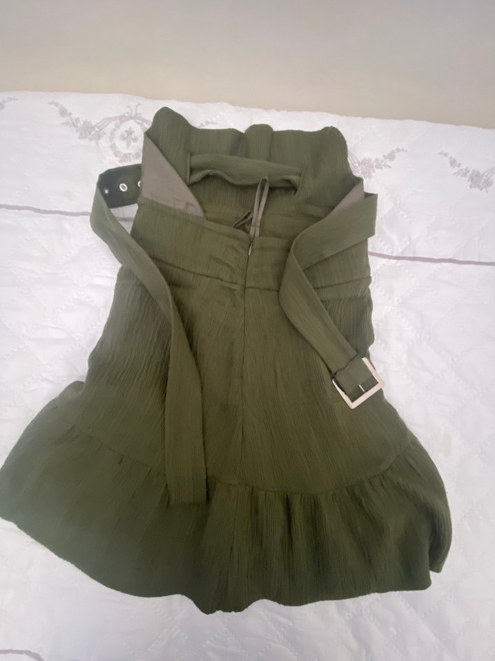 İpekyol Kemer Detaylı Haki Mini Etek - Görsel 5