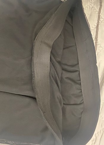 Siyah beli lastikli tül Uzun Kadın Etek - Görsel 3