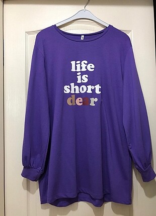 Mor tunik sweatshirt 