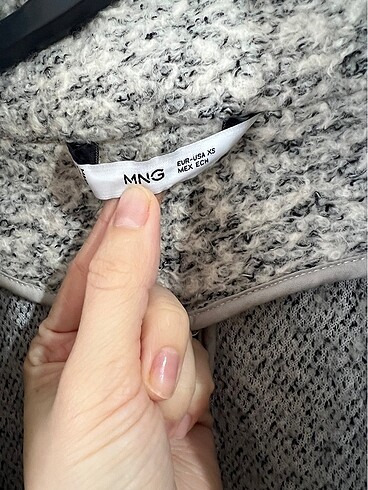xs Beden gri Renk Mango yünlü ceket