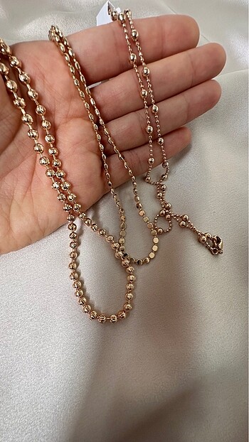 Zara Desenli Xp Zincir Kolyeler Rose Gold