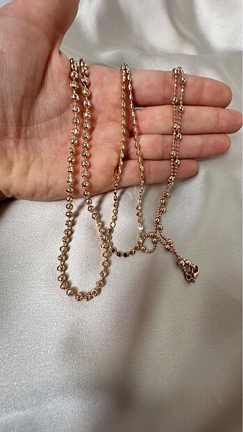 Beden altın Renk Desenli Xp Zincir Kolyeler Rose Gold