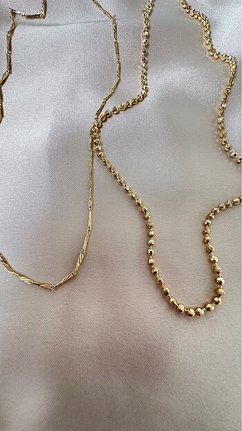 Beden altın Renk 14K Xp Gold Zincir Kolyeler 45 cm