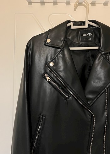 DİLVİN UZUN BİKER DERİ CEKET - Görsel 3