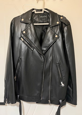 DİLVİN UZUN BİKER DERİ CEKET - Görsel 4