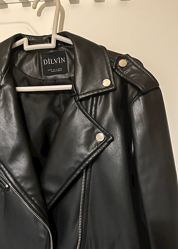 DİLVİN UZUN BİKER DERİ CEKET - Görsel 5